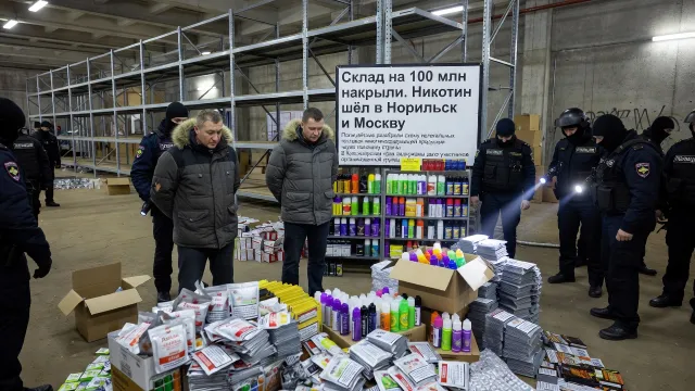 Склад на 100 млн накрыли. Никотин шёл в Норильск и Москву
